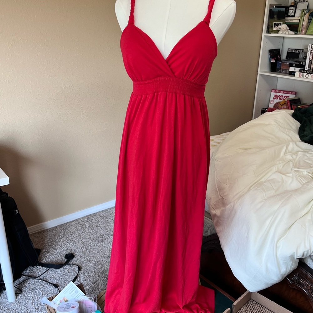 Y2K No Boundaries Vibrant Red Maxi Dress